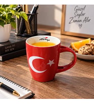 Kupa Bardak Türk Bayraklı 330 ml Türkiye Temalı Kahve Çay Kupası