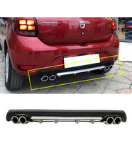 Dacia Sandero Gri Difüzör Çiftli Yuvarlak Egzoz Görünümlü D Tip Difizör