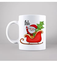 Mutlu Yıllar & Merry Christmas & Yılbaşı & Noel Baba Tasarımlı Kupa Kişiye Özel