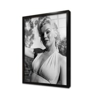 Siyah Beyaz Marilyn Monroe Çerçeveli Cam Tablo