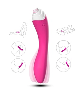 FAIRYLAND 9+9 Modlu Klitoris ve G-Spot Uyarıcı 2 in 1 Dil Vibratör - Pembe