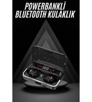 Bluetooth Kulaklık Dijital Şarj Göstergeli Powerbankli Bass Özellikli Kablosuz Kulakiçi 5.1 Mikrofo