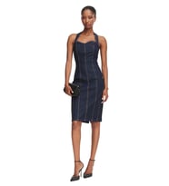 Alisa Kadın Modal Karışımlı Denim Elbise