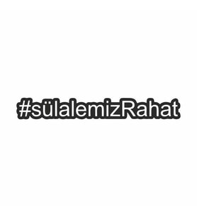 Sülalemiz Rahat Araba Sticker siyah 18x2 CM (Siyah-Siyah)