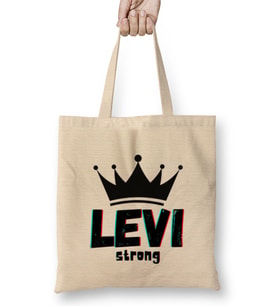 Levi-Name personalized Custom - vintage Retro Rainbow Style Design Gift Baby-Gift For Him Bez Çanta Uzun Saplı