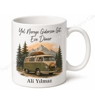 Vanlife Temalı Kişiye Özel Baskılı Kupa Bardak Karavan Hediye