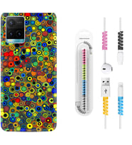 Vivo Y11S Y21S Y20 Y20S Y70 Kılıf Kablo Koruma Spiral Silikon Nazar Boncukları 1746