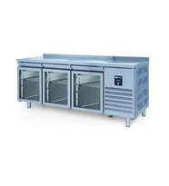 Iceinox Tezgah Tip Gn Buzdolabı 3 Cam Kapılı (Gri)