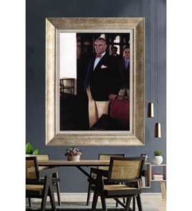 Gümüş Çerçeveli Atatürk Tablo ds490