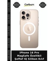 iPhone 16 Pro MagSafe Özellikli Şeffaf IQ Silikon Kılıf Cep Telefonu Cihaz Koruma Akıllı Telefon