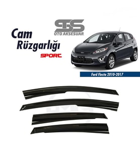 Cam Rüzgarlığı Ford Fiesta 2010-2017 Mügen Tip Piano Black
