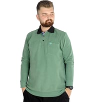 Mode XL Erkek Sweat Polo Cepli Selanik Basic 20441 Çağla