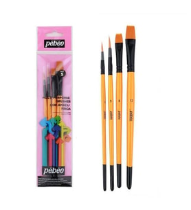 Pebeo 4'lü Fırça Seti (Yuvarlak 3 ve 5, Düz 8 ve 12) SET-5 