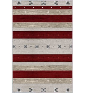 Eliana Home Baskılı, Yıkanabilir Kaymaz Taban Salon Halısı LNA1625 100x150 cm (Bordo)