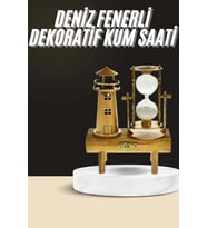 Dekoratif Kum Saati Deniz Feneri Masa Hediyeli Eşya
