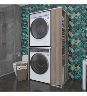 Kenzlife çamaşır-kurutma makinesi dolabı demyan crd 180*090*60 banyo kapaksız arkalıksız (Karışık)