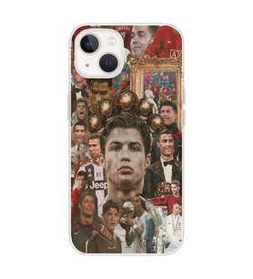Iphone 14 Uyumlu Cristiano Ronaldo Tasarımlı Şeffaf Telefon Kılıfı