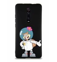 Xiaomi Redmi K20 Soft Premier Kapak Sandy Tasarımlı Silikon Kılıf - Siyah (Şeffaf)
