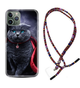 Apple iPhone 11 12 13 14 Pro Max Kılıf Boyun Asklı Rasta Silikon Super Cat 1666