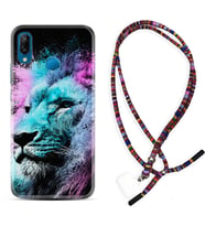 Huawei P20 Lite Mate 10 20 Lite Pro P40 Lite KılıfBoyun Asklı Rasta Silikon Pink Blue Leon 1603