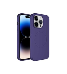Apple iPhone 11 Pro Max Uyumlu Kılıf M-safe Wireless Şarj Özellikli Pastel Renk Silikon Zore Plas Kapak (Mürdüm)