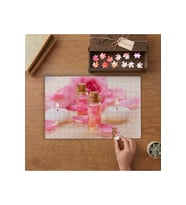 Gül Yağları - Mumları - Terapi Tasarımı 240 parça Ahşap Puzzle Ahşap Kutuda MP10622