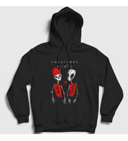 Presmono Unisex Siyah Skeleton Twenty One Pilots Kapüşonlu Sweatshirt 120202tt