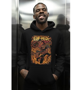 Özel Tasarım Monkey D. Luffy Baskılı Unisex Oversize One Piece Hoodie