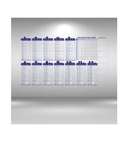 Statik Akıllı Kağıt Ingilizce Çarpım Tablosu 100x56 Cm(1 Adet Silgili Kalemli) (5343)
