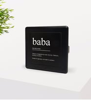 BK Home Baba Tasarımlı Siyah Metal Sigara Tabakası-1