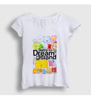 Presmono Kadın Beyaz Bfdi Battle For Dream Island T-Shirt 531738tt (Beyaz)