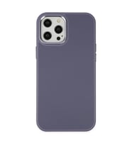 Apple İphone 12 Pro Max Kılıf Asya Deri Silikon - Mor