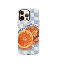 iPhone 12 Pro Vorian Çift Katmanlı MagSafe Kılıf Orange Press Collage