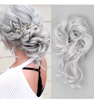 lı Lastikli Kuyruklu Topuz Toka / Gri