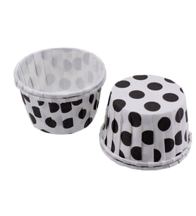 Cupcake Kalıbı Orta Boy 50*39 Mm (100 Adet)  Puantiyeli  Beyaz