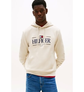 Tommy Hilfiger ICON HILFIGER HOODIE Erkek Bej Sweatshirt MW0MW39586ACG