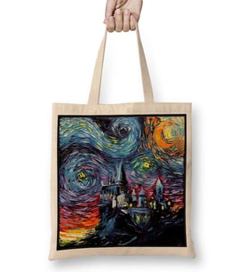 Harry Potter Van Gogh Never Saw Hogwarts Bez Çanta Uzun Saplı