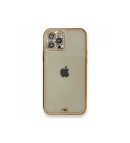 Pilelistore   iPhone 12 Pro Kılıf Liva Taşlı Silikon - Pembe