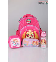 YENİ SEZON LİSANSLI PAW PATROL OKULDA MACERA KOLEKSİYONU OKUL ÇANTASI,KALEM ÇANTASI,MATARA VE BESLENME KABI OKUL SETİ (Pembe)