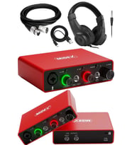 Midex GLX-700RD-H Üst Segment Usb Stüdyo Ses Kartı 2 Giriş 2 Çıkış 24bit/192kHz (Kulaklık ve kablo Dahil)
