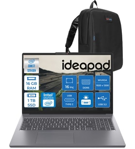 Lenovo Ideapad Slim 3 16IRH10 Intel Core I7 13620H 16GB 1tb SSD Freedos 16" Wuxga (1920X1200) IPS 300NITS Taşınabilir Bilgisayar 83K2001VTRF02 + Zetta Çanta