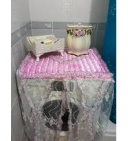 Çamaşır Makinesi Örtüsü - Pembe