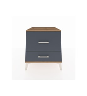 Kronos Komodin 2 Çekmeceli 60x59x64 Çam-Antrasit