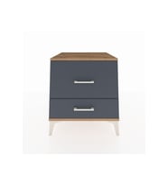 Kronos Komodin 2 Çekmeceli 60x59x64 Çam-Antrasit