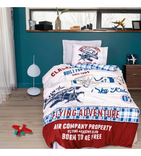 Cotton Box Junior Ranforce Nevresim Takımı Tek Kişilik Flying Gri