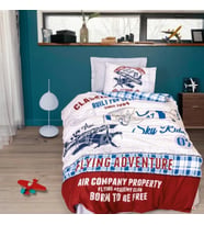 Cotton Box Junior Ranforce Nevresim Takımı Tek Kişilik Flying Gri