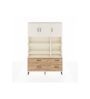 Arges Dolap 10 Raflı 4 Çekmeceli 3 Kapaklı 132x30x195 Aytaşı-Aytaşı/Çam