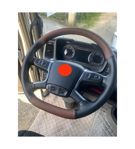 DİKİŞLİ DERİ DİREKSİYON KILIFI DAMARLI DERİ/TABA DERİ TIR KAMYON KILIFI BÜYÜK EBATLAR