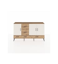 Arges Konsol 4 Raflı 5 Çekmeceli 3 Kapaklı 176x30x99 Çam-Aytaşı/Çam