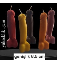 dogal dekoratif  kokulu dik  modeli 5 aded soyawax mum (Çok Renkli)